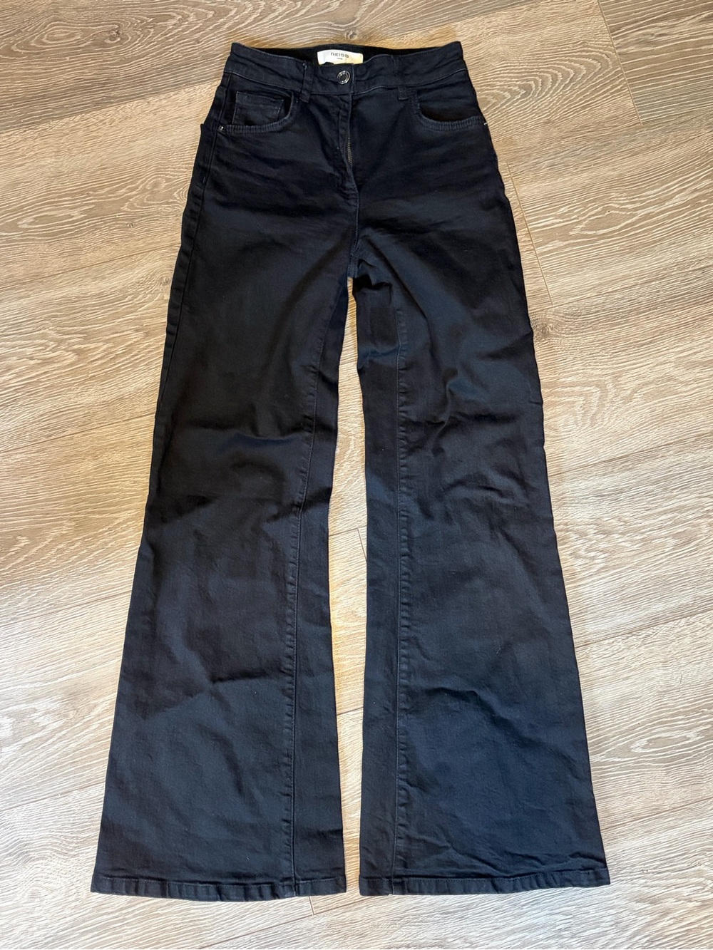 EUC! Reiss Bonnie High-Rise Black Flare Jeans